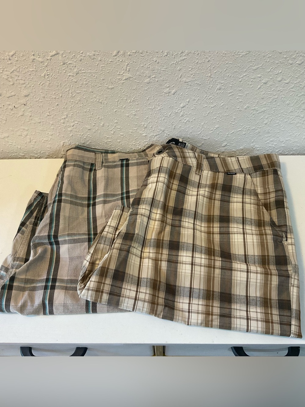 Lot of 2 Hurley plaid shorts